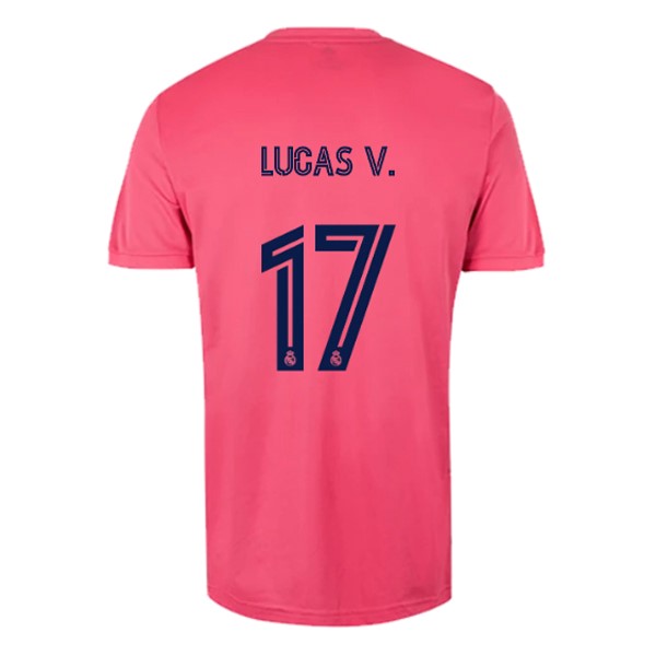 Trikot Real Madrid Auswarts NO.17 Lucas V. 2020-21 Pink Fussballtrikots Günstig